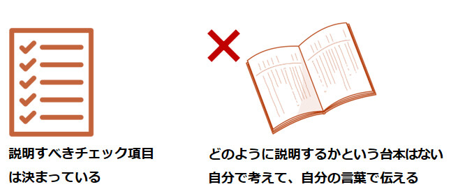 台本は決まっていない。自分で考えて自分の言葉で伝える